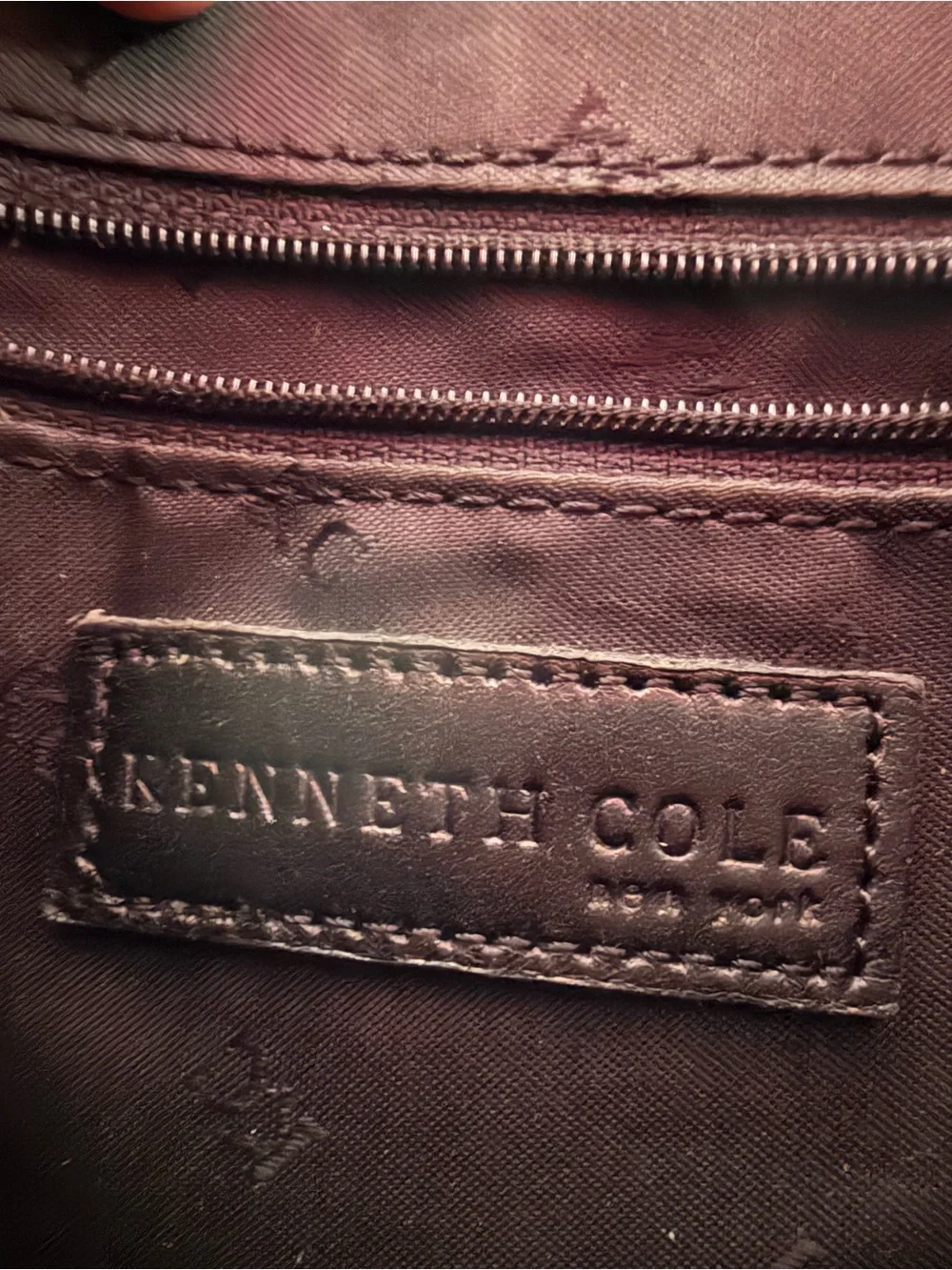 Kenneth Cole Burgundy Leather Shoulder Bag